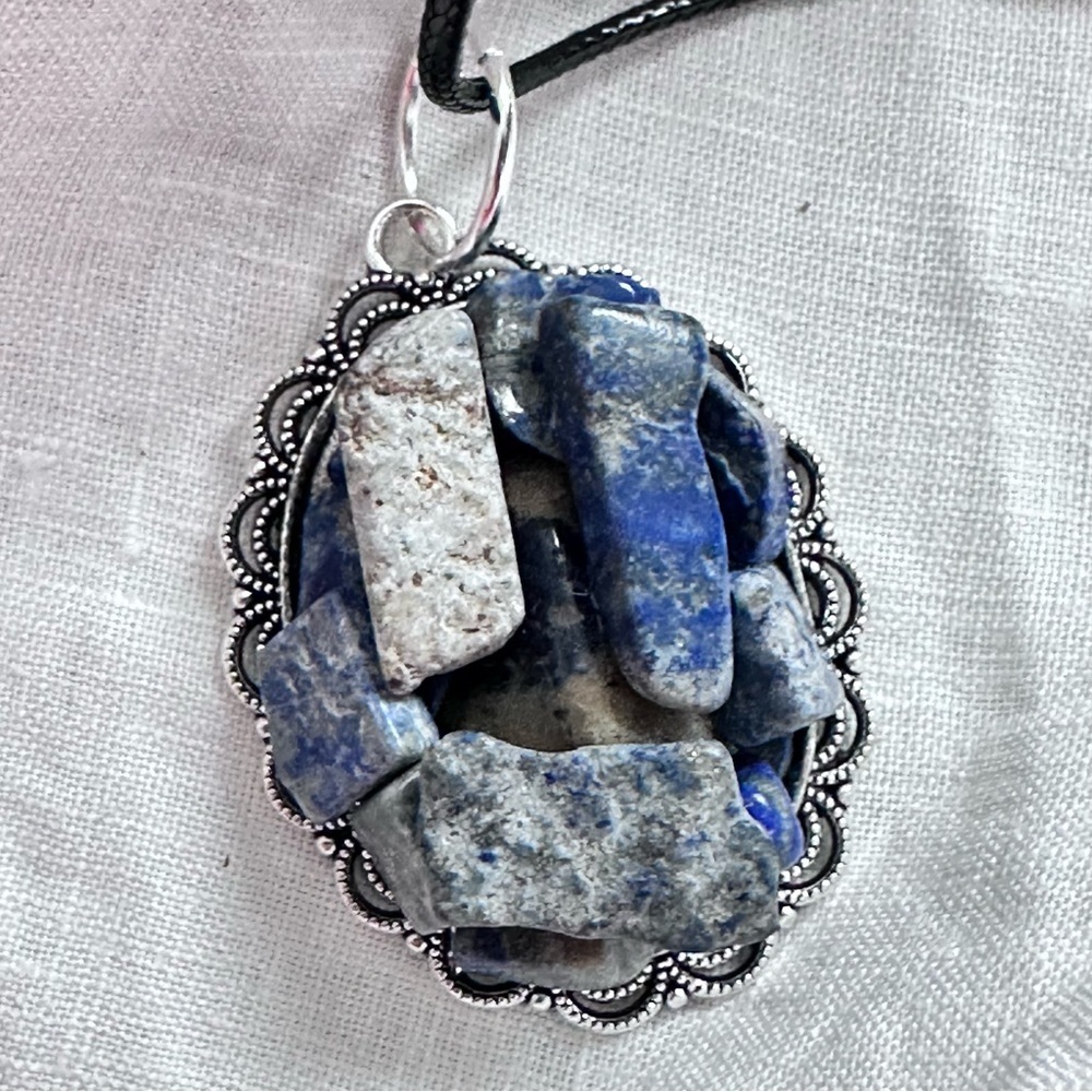 OOAK Handmade Artisan Natural SODALITE Gemstone Pendant Necklace